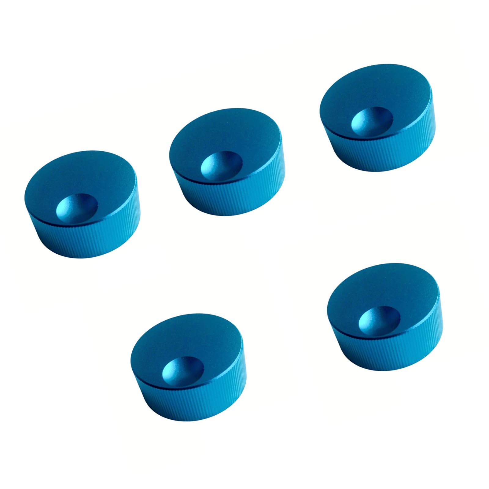Piceioep Blue 5Pcs Matte Finish Aluminum Control Knobs Ideal For Replacement Or Upgrades Control Knobs Smooth Rotation Design Knob