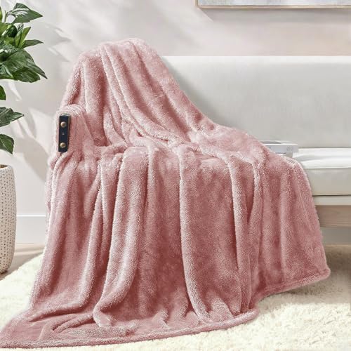 Exclusivo Mezcla Plush Fuzzy Fleece Throw Blanket Extra...