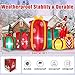 8 FT Long Merry Christmas Inflatable Outdoor Decoration 6 Gift Boxes Combo with Build in LED Lights Funny Present Xmas Blow up Yard Decorations for Holiday Winter Indoor Patio Lawn Outside Decor