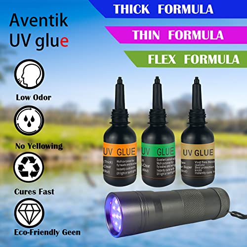 Riverruns Uv Clear Glue Three Glue Formula Thick,Thin And Super Flew +12 Led Power Light Fly Tying For Building Flies Flies Heads Bodies And Wings Tack Free Special Introductory Sale! #TOP3