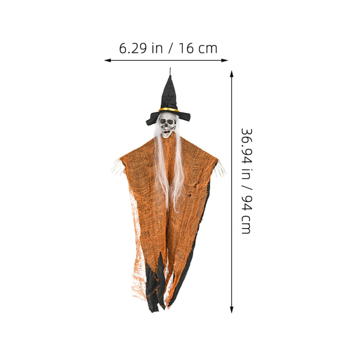 Zerodeko 4 Pezzi Decorazioni Halloween Scheletro con Fantasmi Appesi, Ornamenti da Esterno in Plastica e Ferro, Facili da Appendere con Posizioni Regolabili per Balconi e Giardini