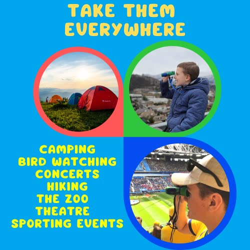 Binoculars For Kids 8X21 High-Resolution - Kids Binoculars Gift Set For Boys & Girls, Shockproof & Compact For Bird Watching, Travel, Hiking, Camping, Hunting, Children Outdoor Gear #TOP4