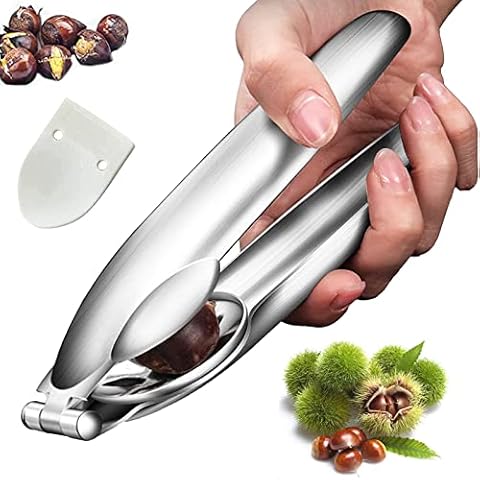 LIVESTN Chestnut Clip, Hazelnut Opener, Maroni Cutter Stainless Steel, Maroni Cutter, Walnut Nutcracker, Kitchen Appliances Dried Fruit Opener Cover