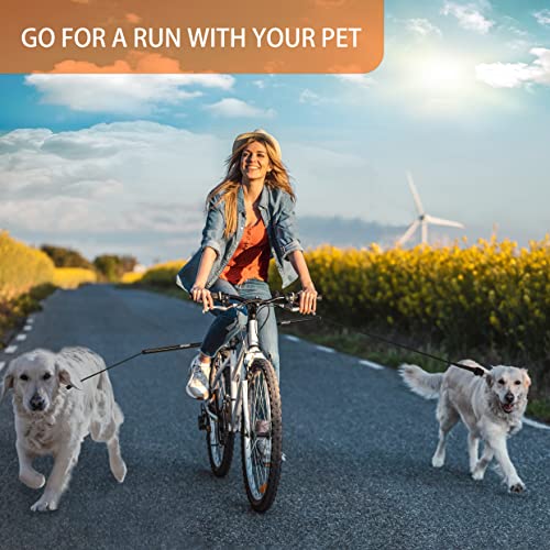 Petbetf Dog Bike Leash - Retractable Bicycle Dog Leash With Quick Connect Mechanism | Safety Dog Leash Attachment Fit For Outdoor Exercise | Easy To Installation And Removal (Black) #TOP5
