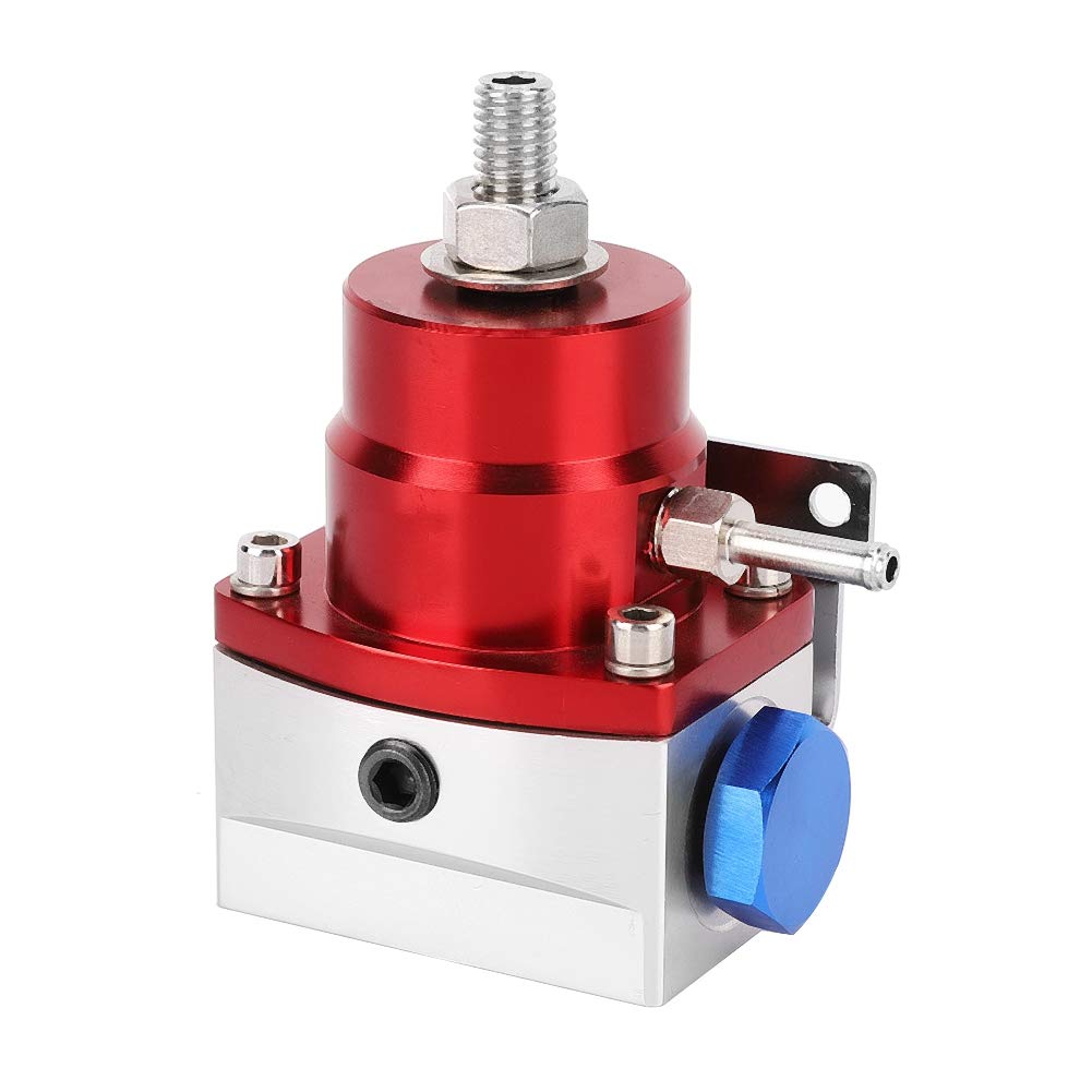 Raccordi terminali per tubi flessibili- Kit regolatore pressione olio regolabile in lega di alluminio universale 160psi calibro AN 6 Lato estremità(Nastro e rosso)
