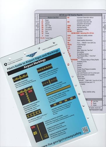 Crystal Pilot Airport Markings Guide, Dry Erasable Board & Flight Planning Notepad Bundle miniatura 2
