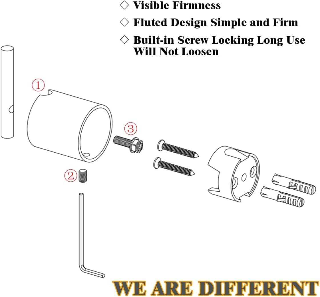 RANDOM Brushed Gold Bathroom Hardware Set 5 Pieces Include 24 inch Towel Bar 10 inch Hand Towel Holder Toilet Paper Holder Towel Hook for Bathroom,SUS304 Stainless Steel.RD96068S-5BG