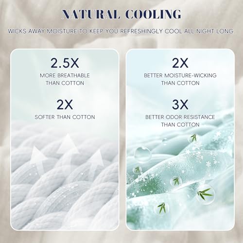 PHF Cooling Muslin Throw Blanket, Lightweight Gauze Blanket for Adults, 60% Rayon Derived from Bamboo & 40% Cotton for Summer, 4-Layer Soft Breathable for Hot Sleepers, 50"x60", Oat Milk — view 5