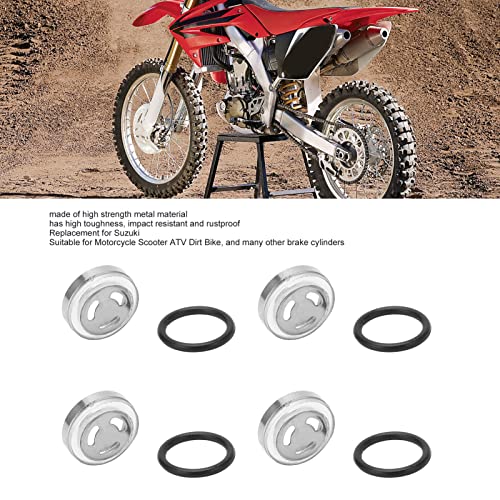 Bremskupplungs-Hauptzylinder-Schauglas-Set, 4er-Set, Vorder- und Hinterrad-Hauptbremszylinder-Reservoir-Schauglaslinse mit O-Ring für Motorrad, Roller, ATV, Dirtbike, 18 Mm