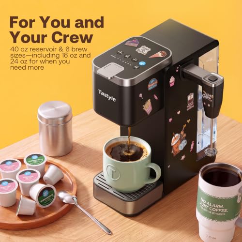 Tastyle BrewKit Single Serve Coffee Maker with Frother for K‑Cup & Ground by Tastyle - Used condition - Image 6