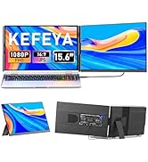 KEFEYA Laptop Screen Extender, 15.6" FHD 1080P IPS Laptop Monitor Extender Detachable, Portable M...