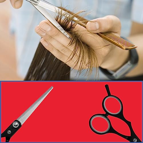 Kit Tesoura Profissional Dentada Reta Cabeleireiro Barbeiro