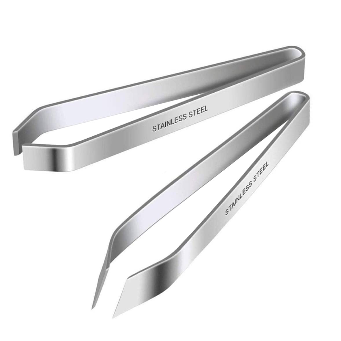 Vistnale stainless steel precision tweezer|Fish Bone Tweezer Pliers Remover Tool Stainless Steel Precision for Cooking Kitchen Gadget Pulling Out Silver 2PCS