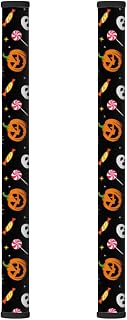 2PCS Halloween Refrigerator Door Handle Covers, Microwave Fridge Dishwasher Oven Handle Cover, Keep Kitchen Appliance Clean from Fingerprints Liquid Oil Stain Anti-Skid Pumpkin Ghost Candy Bat Decor
