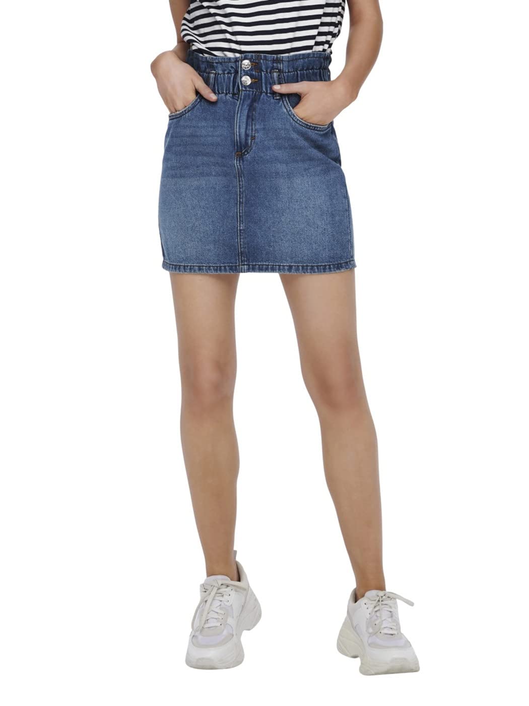 ONLY Onlmillie Life HW Mini Paper Skirt Noos Falda para Mujer