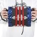 Qqmora Concertina Accordion Professional Portable Musical Instrument with Carrying Bag for Adults Beginners Students Performance Solid Wood Leather Celluloid Coating 18x17x17cm (Blue #13)