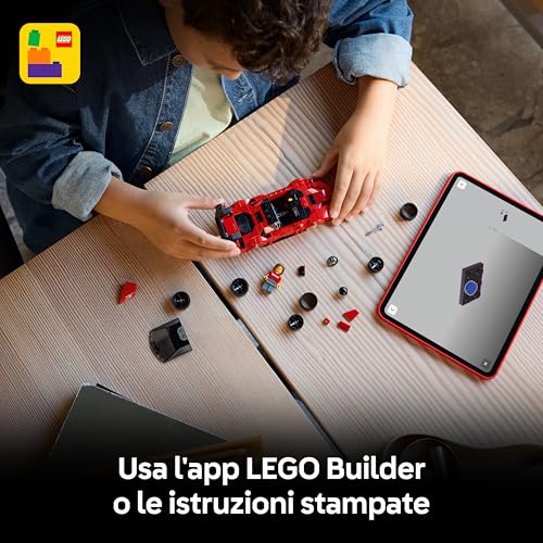 Speed Champions Ferrari SF90 XX Auto Sportiva Stradale - Macchina Giocattolo con Minifigure da Collezione - Idea Regalo di Compleanno per Bambini da 9 Anni Fan degli Sport Motoristici - 77254 - Lego - Immagine 5