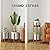 MUDEELA 2 Pack Indoor Plant Stands, 2 Tier Tall Plant Stand 30 inches, Mid Century Bamboo Plant Stand, Adjustable Plant Stand Fits Pot Size of 8 -12 inches, Pot & Plant Not Included