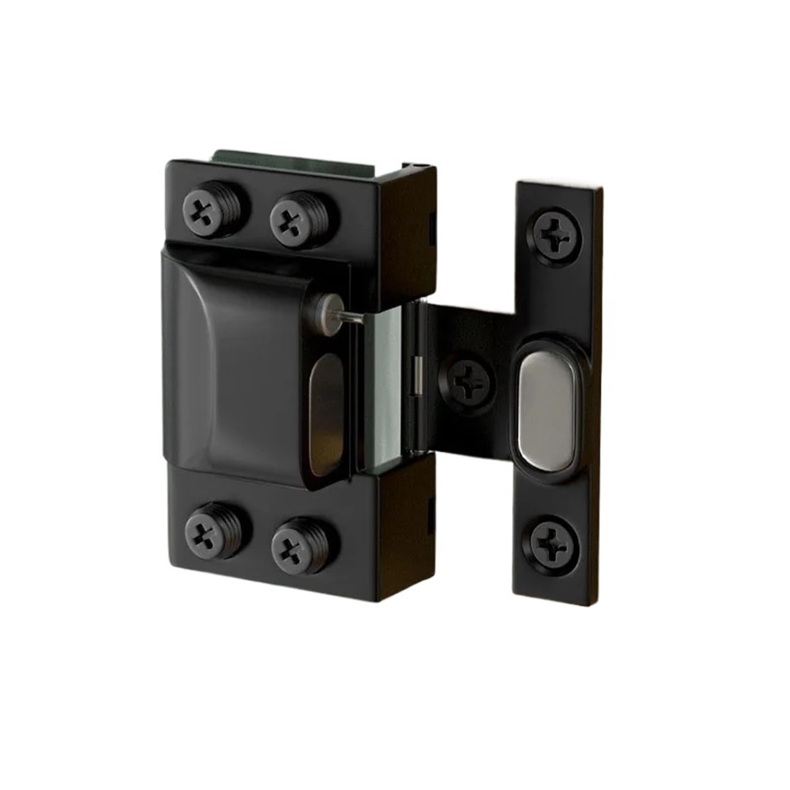 1pcs Glass Door Hinge Furniture 304 Stainless Steel Hinge(Black)