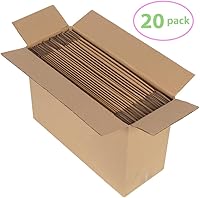 Vista 8 de Juego de 20 cajas de envío de 11 x 8 x 2 pulgadas, caja de cartón corrugado marrón para documentación, envío postal, negocios