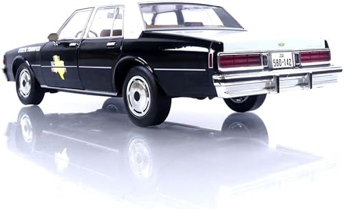 Miniatura 3 de Greenlight 1987 Chevrolet Caprice Policía Blanco y Negro Departamento de Seguridad Pública de Texas - Colección Artesanal de Trooper Estatal 118