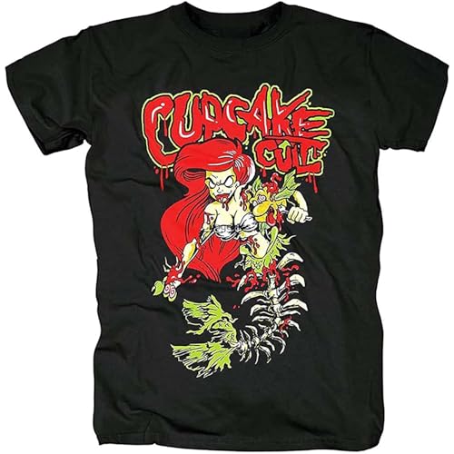 Men's Tshirt Short Sleeve Shirt Cupcake Cult Rock tee Hiphop Shirts Black M