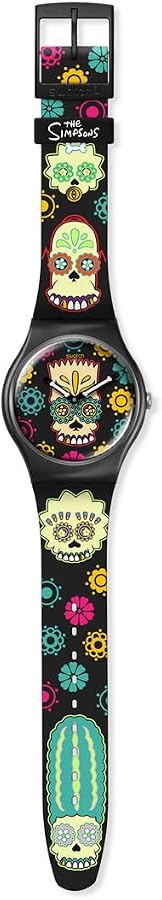 Swatch D'OH of The Dead - SO29Z135, Black/White, strip : Amazon.ca