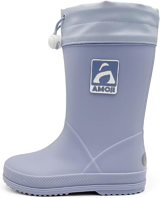 Amoji Kid Rain Boots Boy Rubber Waterproof Garden Boots Girl Rainboots JT6517