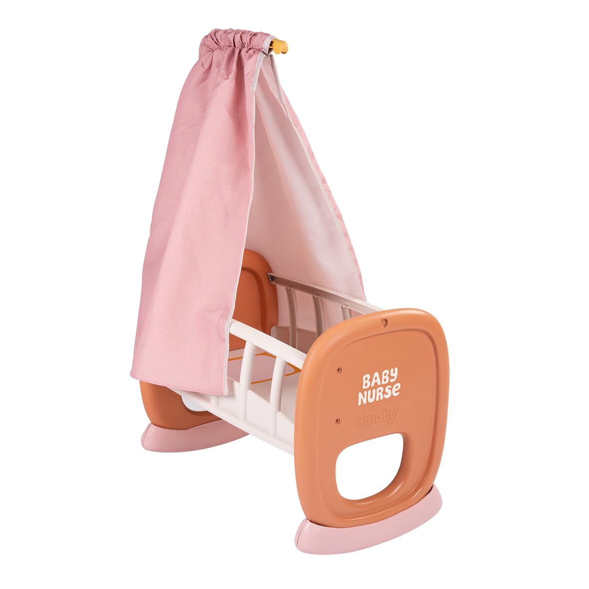 Smoby - Baby Nurse - Bercelonnette - pour Poupons Jusqu'à 42 cms - Lit Bébé avec Mat Tissu - Matière Recyclée - A Partir de 18 Mois - Fabrication Française