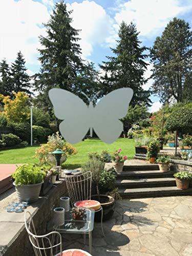 Butterfly Glass Door Indicator Decals Glass Safety Stickers - 3 per Package - Keep Children Safe - Alert Birds, Dogs, Kids - Warn, Protect, Window Safety (Frosted Glass)
