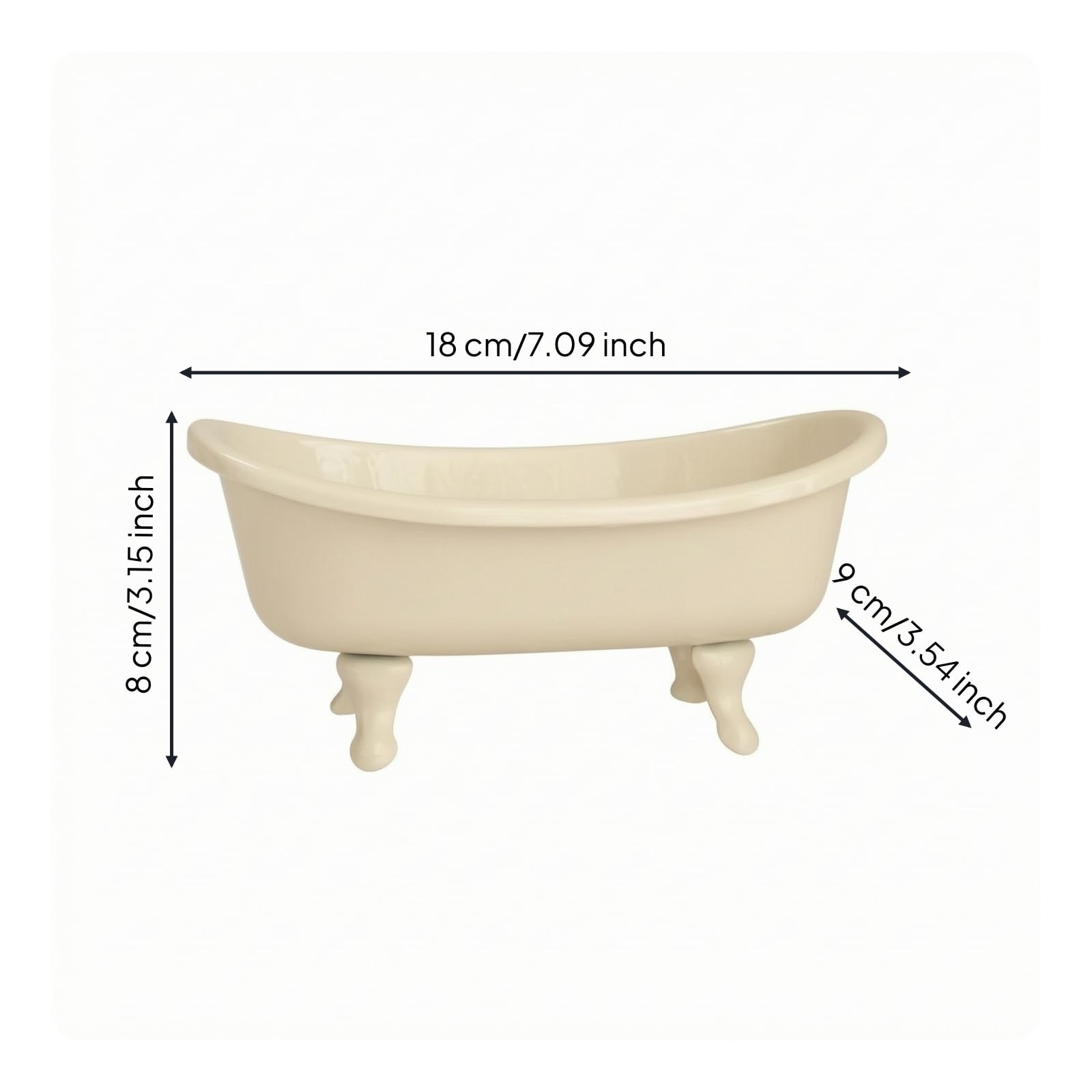 kowaku Mini Vasca da Bagno Liscia Elegante, Vasca da Bagno in Miniatura, Raffinata, per Diorama