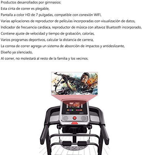 Image of Folding Treadmills Treadmills, Folding Electric Treadmill Multifunctional Home Gym Mute Shock Absorption Professional Treadmill WiFi