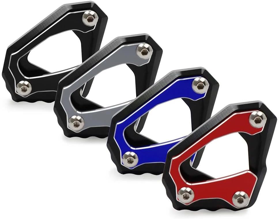 Motorcycle Kickstand Foot Side Stand Enlarge Extension Plate Pad For Yamaha MT10 FZ10 R1M 2015-2023(Red)