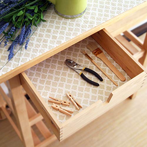 Con-Tact Brand Grip Prints Shelf Liner, Non-Adhesive Durable Liners, Slip-Resistant Drawer and Cabinet Covering, 18" x 8', Talisman Pale Gray, Pack of 1 Roll - Image 6