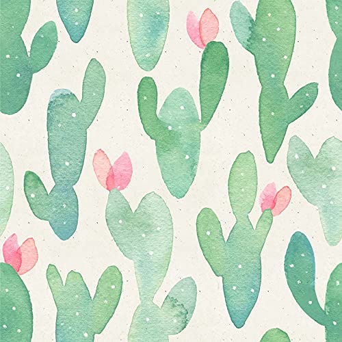 Fotomurale autoadhesiva de cactus para decorar dormitorios y salones modernos 3