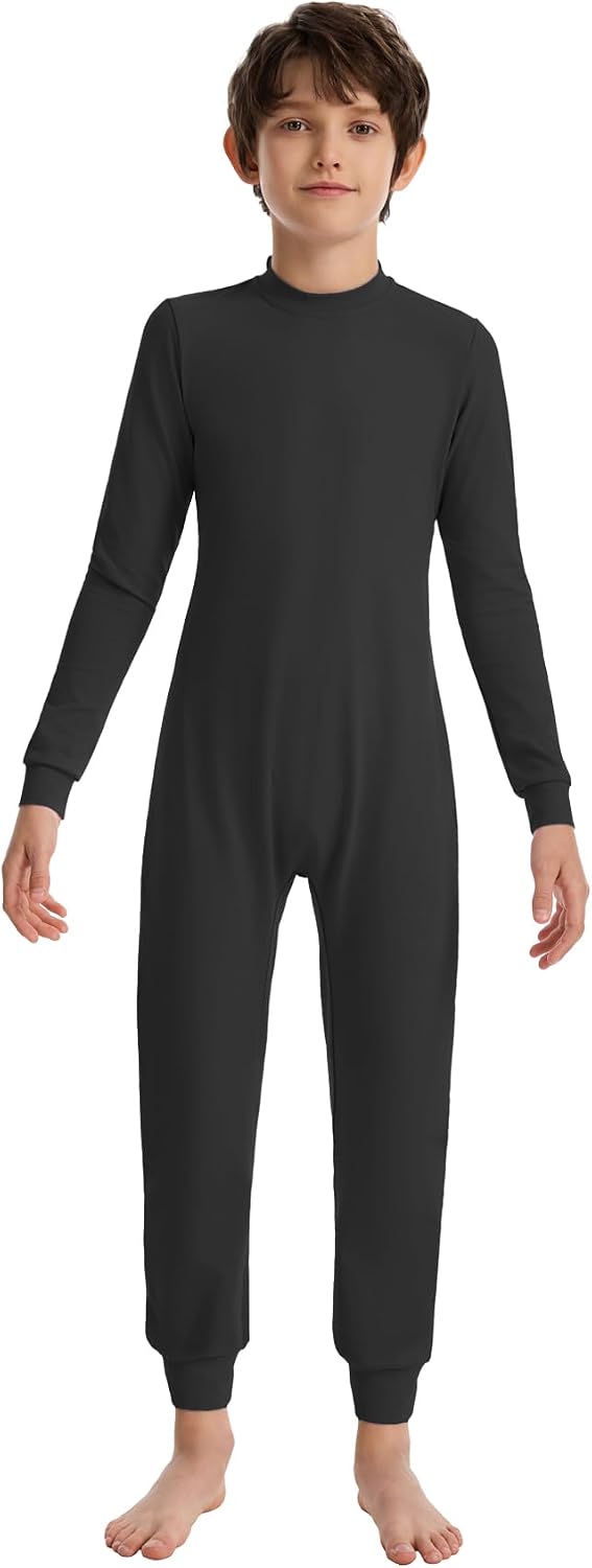 Adaptive Clothing for Kids - Anti Strip Clothing Autism Kids Zip-Back Jumpsuit Special Needs Onesie Long Sleeve & Leg