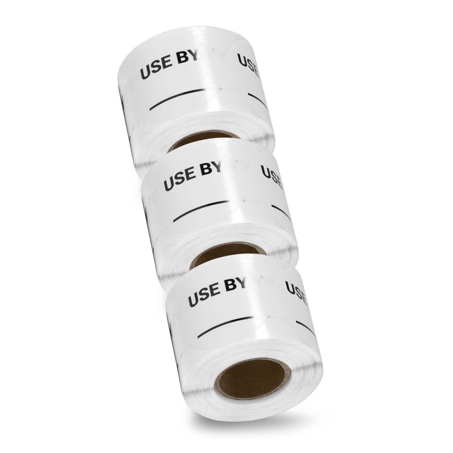 900 Use by Labels, 1.5 inch, Circle Dot/Food Rotation/Expiration/Shelf Life/Food Safety - 3 Roll of Labels