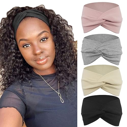 DRESHOW 1950's Vintage Modern Style Elastic Women Turban Headbands Twisted Cute Hair Band Accessories