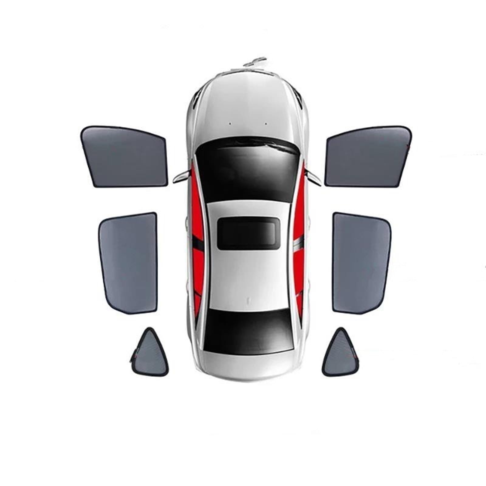 Parasol Coche Delantero para Toyota para RAV4 para XA40 2012-2018 Parasol Magnético para Coche, Parabrisas, Cortina, Parasol para Ventana Trasera Lateral De Bebé sombrilla de Coche(6PCS)
