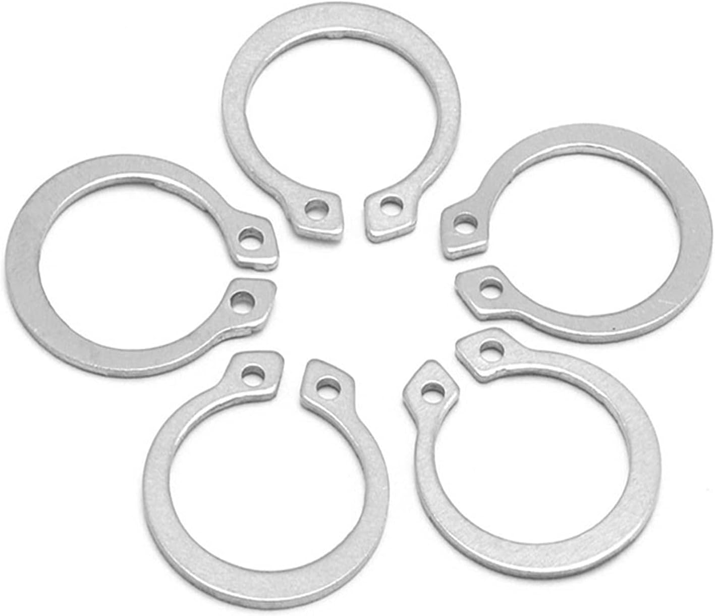 External Circlips Snap Retaining Rings, Stainless Steel C Clip External Circlips Retaining Rings Set for Shaft M3-M75 Pack of 658(M4 100pcs)