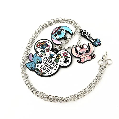 Tklpp Stich Necklace Anime Cartoon Metal Ohana Means Family Necklace Gifts For Woman Girl (7) #TOP2