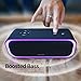 DOSS SoundBox Pro Bluetooth Speaker, 20W Stereo Sound, Active Extra Bass, 20H Playtime, Multi-Colors Lights, TWS Pairing, IPX6 Waterproof for Garden, Hiking, Camping, Outdoor, Party-Black