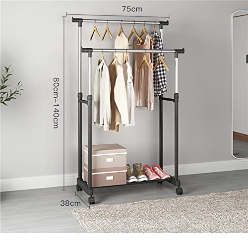 Porte-vêtements double tige réglable pour optimiser l'espace - 4