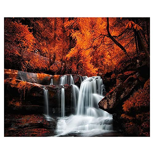 Diamond painting 80x180 cm avec kit de broderie diamant complet motif d'automne pour loisirs créatifs