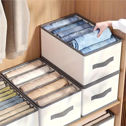 Organisateurs de tiroirs en tissu pliables 12 compartiments pour placards de chambre