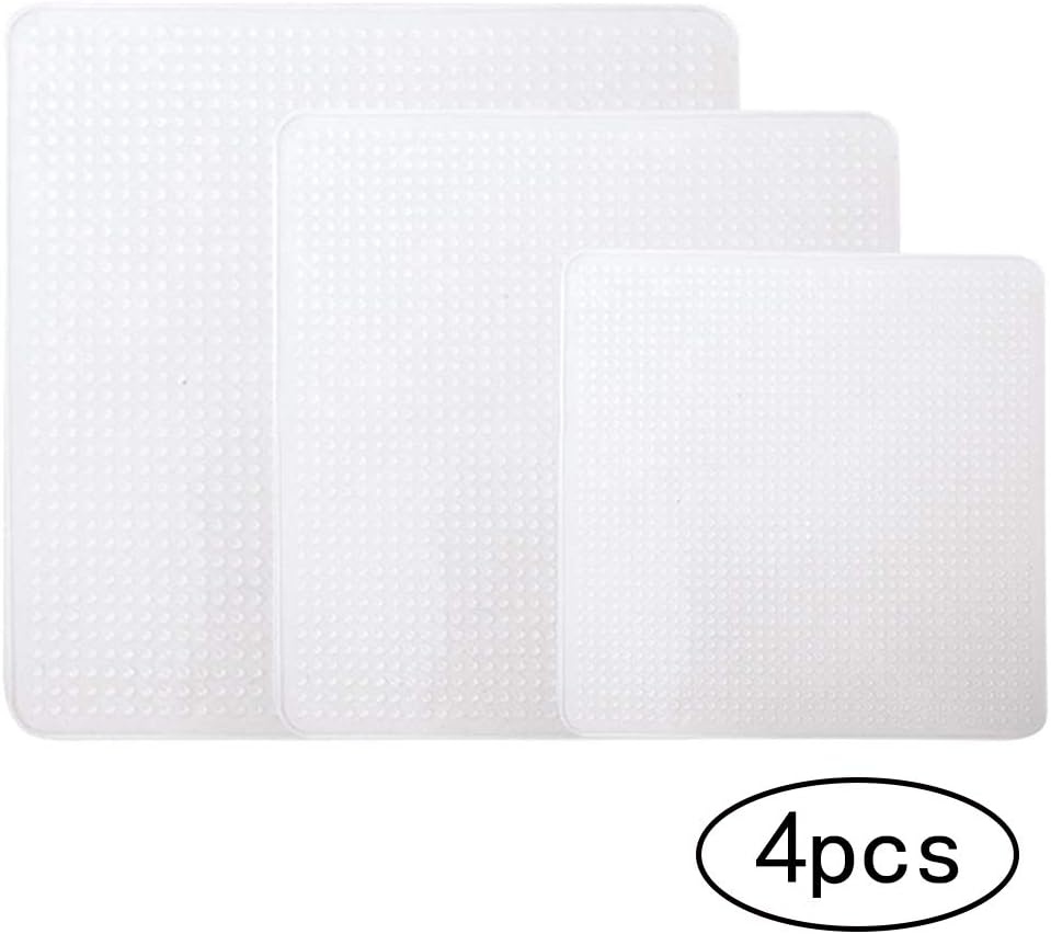 4pcs Multifunctional Silicone Wrap Bowl Cover Silicone Stretch Lids Covers for Food Platters Serving Dishes Salad Bowls, Pots Containers Jars Cans