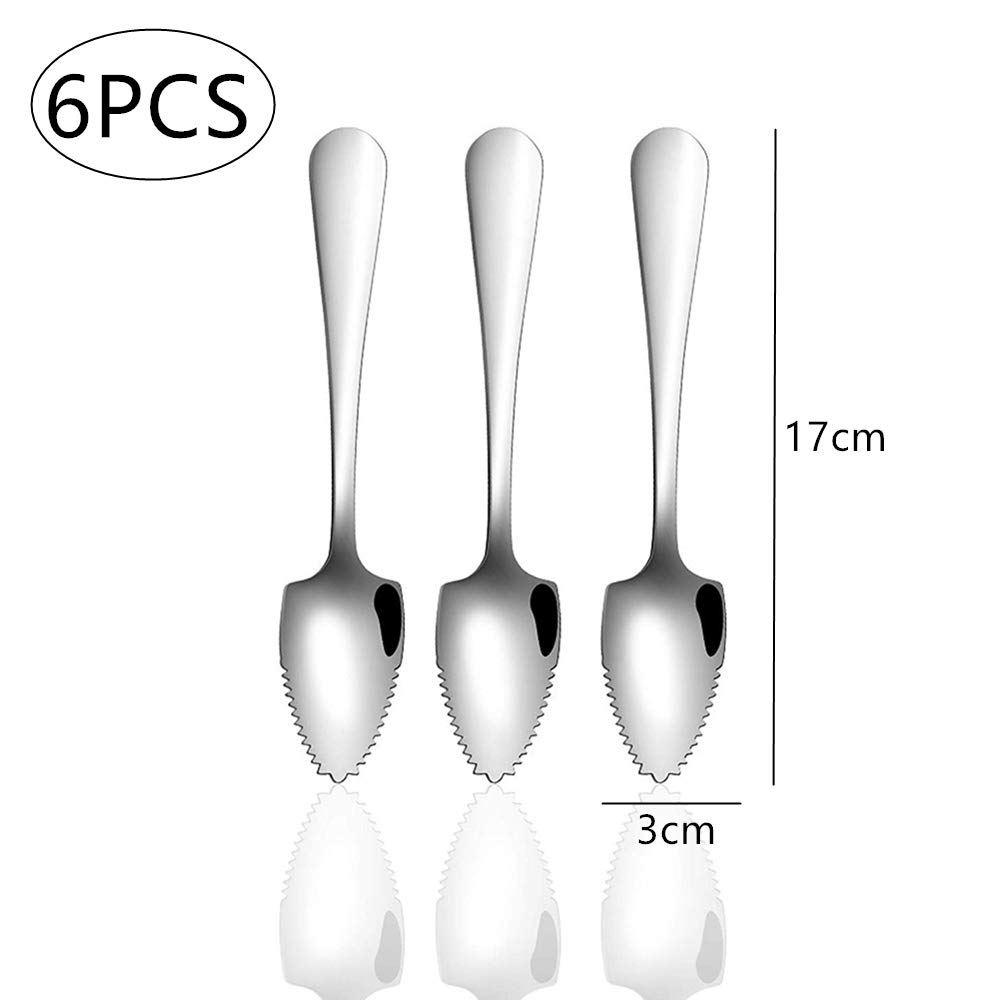 Set 4 Cucchiai Da Pompelmo In Acciaio Inossidabile - Bordo Seghettato Per Frutta E Gelato, Colore Oro - Foto 10
