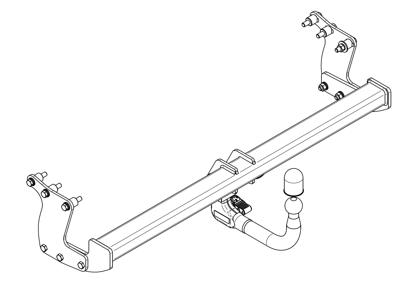 STEINHOF Anhängerkupplung abnehmbar für Hyundai Ioniq 5 NE 05.2021- (mit Vorbereitung) + 13-pol fahrzeugspezifischer Elektrosatz, H-291@21500686