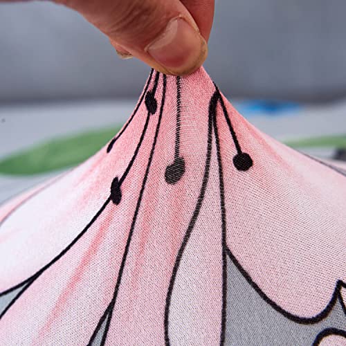 Image of House of Quirk Polyester & Spandex Universal Big Elasticity Flexible Stretch Floral Prints Sofa Slipcover (Double Seater- 145-185cm, Grey Pink )