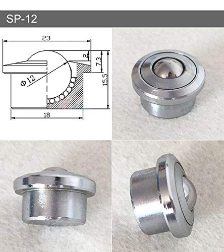 Rullo Trasportatore In Nylon E Acciaio - Diametro 22 Mm, Carico 90 Kg, Filettatura M10x20 Mm | Bqlzr